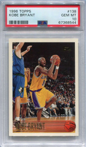 1996-97 Topps 138 Kobe Bryant Rookie PSA 10 GEM MT
