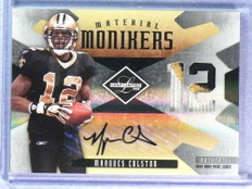 2008 Leaf Limited Material Monikers Prime Marques Colston Patch Autograph #12/25