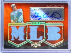 2010 Topps Triple Threads MLB Die Cut Relics Gary Carter Jersey Autograph #10/18