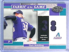 2002 Leaf Certified Fabric Of the Game Number Curt Schilling Jersey #24/38 #FG51