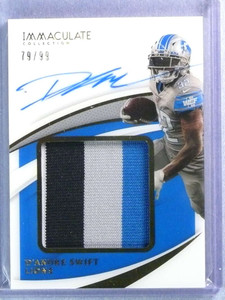 2021 Immaculate Collection Premium D'Andre Swift Patch Jersey Autograph #79/99