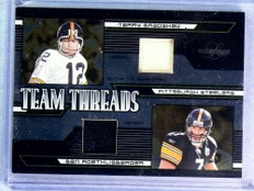 2005 Leaf Limited Threads Bradshaw Roethlisberger Lambert Harris Jersey #13/25