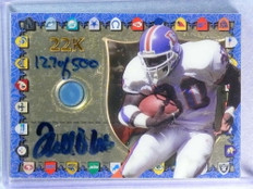 1997 Excalibur Game Helmet Terrell Davis Autograph Auto #127/500 #AU12