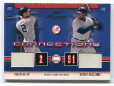 2003 Playoff Prestige Connections Bernie Williams Derek Jeter Dual Base 277/400