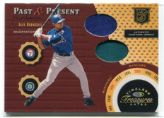 2003 Timeless Treasures Past &amp; Present Numbers 1 Alex Rodriguez Dual Jersey 1/35