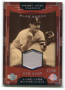 2004 Sweet Spot Classic Used Silver Rainbow SSWB Wade Boggs Pants Jersey 27/50