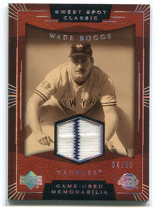 2004 Sweet Spot Classic Used Silver Rainbow sswb1 Wade Boggs Pants Jersey 4/50