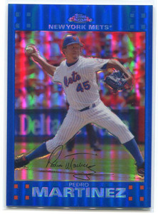 2007 Topps Chrome Blue Refractor 215 Pedro Martinez