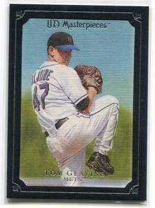 2007 UD Masterpieces Serious Black 78 Tom Glavine 69/99