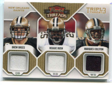 2010 Threads Threat Materials 3 Colston Reggie Bush Brees Triple Jersey 30/85