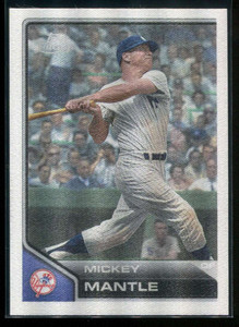 2011 Topps Lineage Cloth Stickers tcs5 Mickey Mantle