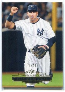 2011 Topps Marquee Gold 70 Alex Rodriguez 71/99