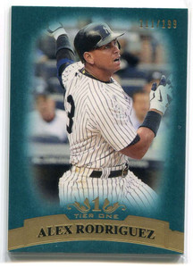 2011 Topps Tier One Blue 13 Alex Rodriguez 111/199