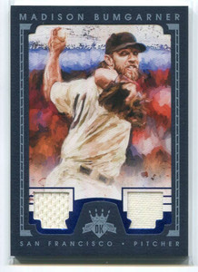 2016 Diamond Kings DK Materials Framed Blue Madison Bumgarner Dual Jersey 10/15