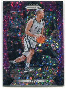 2017-18 Panini Prizm Prizms Fast Break Purple Refractor 291 Tony Parker 3/75