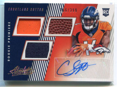 2018 Absolute 162 Courtland Sutton Rookie Triple Ball Jersey Auto 356/399