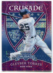 2018 Panini Crusade Purple Mojo 1 Gleyber Torres Rookie 15/99