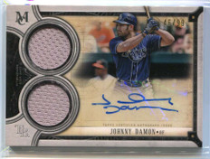 2018 Topps Museum Signature Swatches Johnny Damon Dual Jersey Auto 46/99