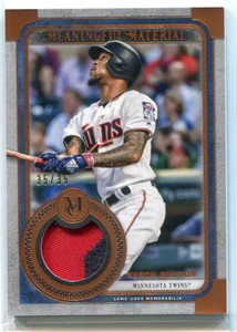 2019 Topps Museum Meaningful Material Relics Copper Byron Buxton Patch 35/35