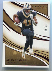 2020 Immaculate Collection Red 92 Alvin Kamara 6/25