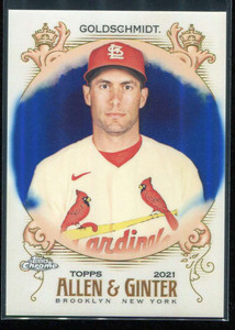 2021 Topps Allen &amp; Ginter Chrome Blue Refractor 50 Paul Goldschmidt 72/150