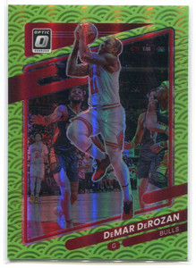 2021-22 Donruss Optic Lime Green Refractor 28 DeMar DeRozan 78/149