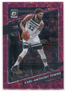 2021-22 Donruss Optic Pink Velocity Refractor 87 Karl-Anthony Towns 61/79