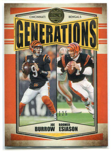 2022 Panini Legacy Generations Orange 1 Boomer Esiason Joe Burrow 52/125