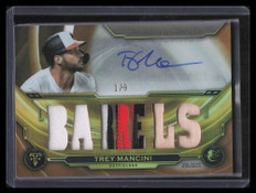 2019 Topps Triple Threads Autograph Gold Trey Mancini Bat Jersey Patch Auto 1/9