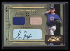 2004 Prime Cuts Signature Material Combo 31 Greg Maddux Dual Bat Jersey Auto 4/5