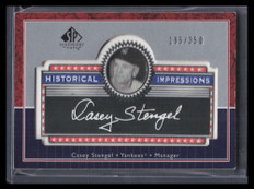 2003 SP Legendary Cuts Historical Impressions CS Casey Stengel Stamp 195/350