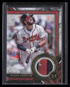 2022 Topps Museum Meaningful Material Gold mmr2ds Dansby Swanson Patch 8/25