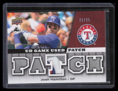 2009 Upper Deck UD Game Patch GJHJ Josh Hamilton Patch 21/25