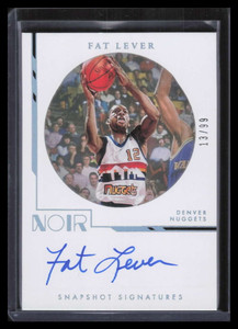 2021-22 Panini Noir Snapshot Signatures 9 Fat Lever Auto 13/99