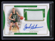 2019-20 Panini National Treasures Lasting Legacies Jack Sikma Patch Auto 11/25