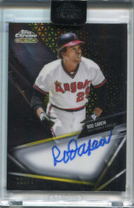 2021 Topps Chrome Black Autographs Gold Refractor CBARC Rod Carew Auto 13/50