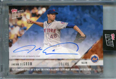 2021 Topps Now Blue 88b Jacob deGrom Auto 10/49 - Sportsnut Cards