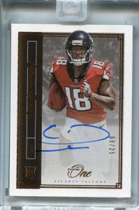 2018 Panini One Bronze 85 Calvin Ridley Rookie Auto 8/25