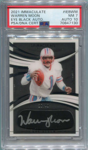 2021 Immaculate Eye Black Autographs 2 Warren Moon Auto 26/49 PSA 7 NM 10