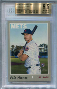 2019 Topps Heritage Team Color Swap Variations 519 Pete Alonso Rookie BGS 9.5