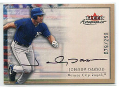 2001 Fleer Autographics Silver 23 Johnny Damon Auto 79/250