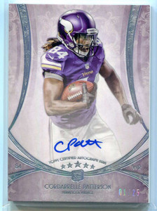 2013 Topps Five Star Autographs Rainbow Cordarrelle Patterson Rookie Auto 1/25