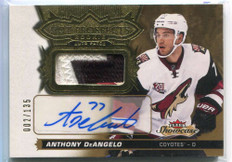 2016-17 Fleer Showcase 176 Anthony DeAngelo Rookie Patch Auto 2/135