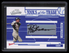 2005 Absolute Tools of the Trade Autograph Reverse 174 Rod Carew Auto 20/100