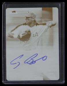 2016 Finest Autographs Printing Plate Yellow FACB Craig Biggio Auto 1/1