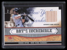 2002 Fleer Genuine Bats Incredible Game Used 7 Derek Jeter Bat ID: 124270