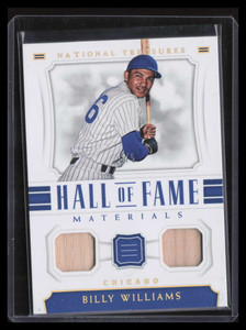 2018 Panini National Treasures Hall of Fame Gold 4 Billy Williams Dual Bat 5/5