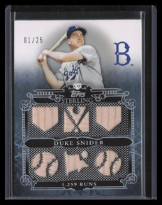 2010 Topps Sterling Sterling Stats Relics Six ssr136 Duke Snider Six Bat 1/25