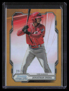 2019 Bowman Sterling Prospects Gold Refractor bpr24 Jonathan India Rookie 29/50