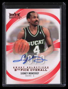 2008-09 Hot Prospects Sweet Selections Autographs Red Sidney Moncrief Auto 1/5